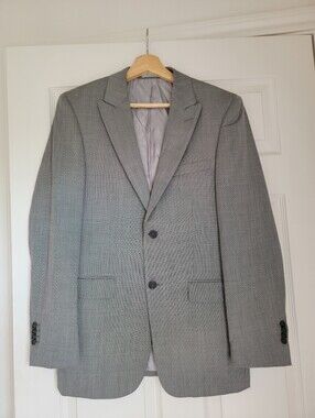 Italia Collezioni Men's Gray 100% Wool Blazer Size 36R
